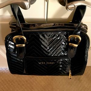 TED BAKER Vintage Black Patent Handbag